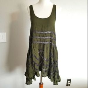 Free People green top XS